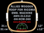 31.1 x 31.0 cm (12.2 x 12.2 inch) Rectangular Allied Wooden Embroidery Hoop, Double Height - Ricoma 360