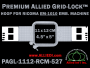 Ricoma EM-1010 11 x 12 cm (4.5 x 5 inch) Rectangular Premium Allied Grid-Lock Embroidery Hoop