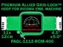 11 x 12 cm (4.5 x 5 inch) Rectangular Premium Allied Grid-Lock Plastic Embroidery Hoop - Ricoma 400