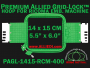 14 x 15 cm (5.5 x 6 inch) Rectangular Premium Allied Grid-Lock Plastic Embroidery Hoop - Ricoma 400