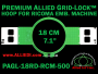 18 cm (7.1 inch) Round Premium Allied Grid-Lock Plastic Embroidery Hoop - Ricoma 500