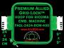 24 x 24 cm (9 x 9 inch) Square Premium Allied Grid-Lock Plastic Embroidery Hoop - Ricoma 400