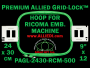 24 x 30 cm (9 x 12 inch) Rectangular Premium Allied Grid-Lock Plastic Embroidery Hoop - Ricoma 500