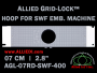 7 cm (2.8 inch) Round Allied Grid-Lock Plastic Embroidery Hoop - SWF 400