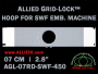 7 cm (2.8 inch) Round Allied Grid-Lock Plastic Embroidery Hoop - SWF 450