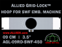 9 cm (3.5 inch) Round Allied Grid-Lock Plastic Embroidery Hoop - SWF 450