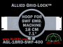 18 cm (7.1 inch) Round Allied Grid-Lock Plastic Embroidery Hoop - SWF 400