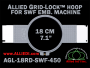 18 cm (7.1 inch) Round Allied Grid-Lock Plastic Embroidery Hoop - SWF 450
