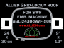24 x 30 cm (9 x 12 inch) Rectangular Allied Grid-Lock Plastic Embroidery Hoop - SWF 500