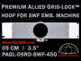 9 cm (3.5 inch) Round Premium Allied Grid-Lock Plastic Embroidery Hoop - SWF 450