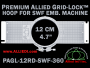 12 cm (4.7 inch) Round Premium Allied Grid-Lock Plastic Embroidery Hoop - SWF 360