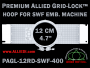 12 cm (4.7 inch) Round Premium Allied Grid-Lock Plastic Embroidery Hoop - SWF 400