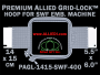 14 x 15 cm (5.5 x 6 inch) Rectangular Premium Allied Grid-Lock Plastic Embroidery Hoop - SWF 400