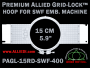 15 cm (5.9 inch) Round Premium Allied Grid-Lock Plastic Embroidery Hoop - SWF 400