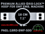 18 cm (7.1 inch) Round Allied Grid-Lock Plastic Embroidery Hoop - SWF 500