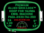 Tajima 24 x 30 cm (9 x 12 inch) Rectangular Premium Allied Grid-Lock Embroidery Hoop for 360 mm Sew Field / Arm Spacing