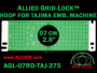 Tajima 7 cm (2.8 inch) Round Allied Grid-Lock Embroidery Hoop for 275 mm Sew Field / Arm Spacing