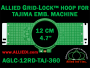 Tajima 12 cm (4.7 inch) Round Allied Grid-Lock Embroidery Hoop (New Design) for 360 mm Sew Field / Arm Spacing