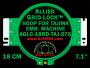 Tajima 18 cm (7.1 inch) Round Allied Grid-Lock Embroidery Hoop (New Design) for 275 mm Sew Field / Arm Spacing