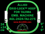Tajima 24 x 24 cm (9 x 9 inch) Square Allied Grid-Lock Embroidery Hoop for 275 mm Sew Field / Arm Spacing