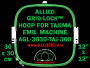 Tajima 30 x 30 cm (12 x 12 inch) Square Allied Grid-Lock Embroidery Hoop for 360 mm Sew Field / Arm Spacing - May Get Substituted with Premium Version Hoop