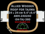 24.0 x 24.0 cm (9.4 x 9.4 inch) Rectangular Allied Wooden Embroidery Hoop