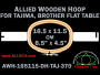 16.5 x 11.5 cm (6.5 x 4.5 inch) Oval Allied Wooden Embroidery Hoop