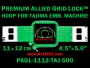 Tajima 11 x 12 cm (4.5 x 5 inch) Rectangular Premium Allied Grid-Lock Embroidery Hoop for 500 mm Sew Field / Arm Spacing
