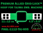 Tajima 11 x 12 cm (4.5 x 5 inch) Rectangular Premium Allied Grid-Lock Embroidery Hoop for 605 mm Sew Field / Arm Spacing