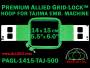 Tajima 14 x 15 cm (5.5 x 6 inch) Rectangular Premium Allied Grid-Lock Embroidery Hoop for 500 mm Sew Field / Arm Spacing