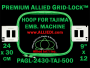 Tajima 24 x 30 cm (9 x 12 inch) Rectangular Premium Allied Grid-Lock Embroidery Hoop for 500 mm Sew Field / Arm Spacing