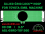 9 cm (3.5 inch) Round Allied Grid-Lock Plastic Embroidery Hoop - Toyota 360