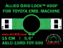 15 cm (5.9 inch) Round Allied Grid-Lock (New Design) Plastic Embroidery Hoop - Toyota 500