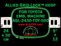 24 x 30 cm (9 x 12 inch) Rectangular Allied Grid-Lock Plastic Embroidery Hoop - Toyota 500