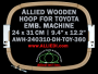 24.0 x 31.0 cm (9.4 x 12.2 inch) Rectangular Allied Wooden Embroidery Hoop