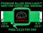 11 x 12 cm (4.5 x 5 inch) Rectangular Premium Allied Grid-Lock Plastic Embroidery Hoop - Toyota 360