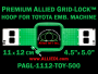 11 x 12 cm (4.5 x 5 inch) Rectangular Premium Allied Grid-Lock Plastic Embroidery Hoop - Toyota 500