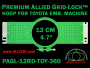 12 cm (4.7 inch) Round Premium Allied Grid-Lock Plastic Embroidery Hoop - Toyota 360