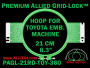 21 cm (8.3 inch) Round Premium Allied Grid-Lock Plastic Embroidery Hoop - Toyota 360