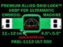 11 x 12 cm (4.5 x 5 inch) Rectangular Premium Allied Grid-Lock Plastic Embroidery Hoop - Ultramatic-II 500