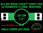 18 cm (7.1 inch) Round Allied Grid-Lock (New Design) Plastic Embroidery Hoop - Ultramatic-II 500