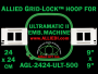 24 x 24 cm (9 x 9 inch) Square Allied Grid-Lock Plastic Embroidery Hoop - Ultramatic-II 500