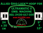 24 x 30 cm (9 x 12 inch) Rectangular Allied Grid-Lock Plastic Embroidery Hoop - Ultramatic-II 500
