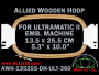 13.5 x 25.5 cm (5.3 x 10.0 inch) Rectangular Allied Wooden Embroidery Hoop
