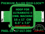 16 x 17 cm (6.5 x 7 inch) Rectangular Premium Allied Grid-Lock Plastic Embroidery Hoop - Ultramatic-II 360