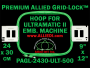 24 x 30 cm (9 x 12 inch) Rectangular Premium Allied Grid-Lock Plastic Embroidery Hoop - Ultramatic-II 500