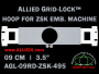 9 cm (3.5 inch) Round Allied Grid-Lock Plastic Embroidery Hoop - ZSK 495