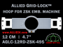 12 cm (4.7 inch) Round Allied Grid-Lock (New Design) Plastic Embroidery Hoop - ZSK 495