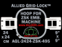 24 x 24 cm (9 x 9 inch) Square Allied Grid-Lock Plastic Embroidery Hoop - ZSK 495