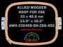 33.0 x 40.6 cm (13.0 x 16.0 inch) Rectangular Allied Wooden Embroidery Hoop